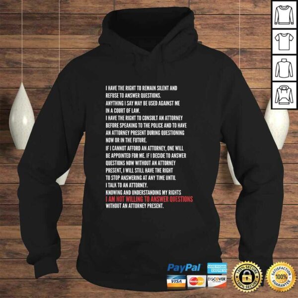 Assert your Right to Remain Silent and other Miranda Rights Gift Top