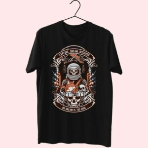 Astronaut Skull Funny Graphic T Shirt 3 Astronaut Skull Funny Graphic T Shirt 4