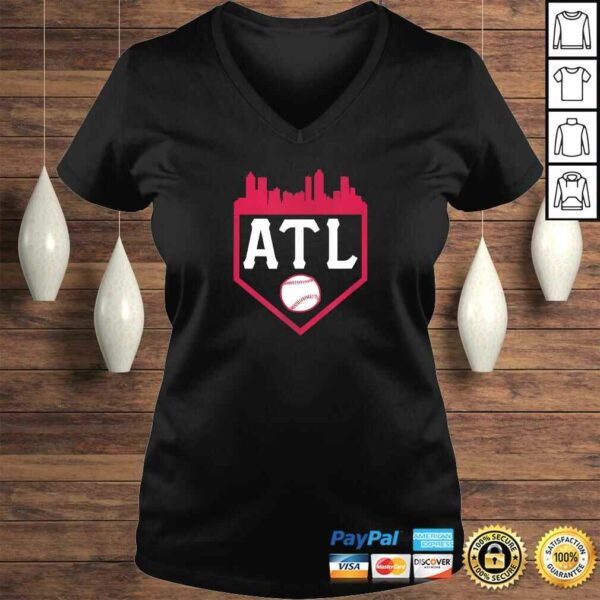 Atlanta Baseball ATL Vintage Home Plate Skyline Brave T-shirt