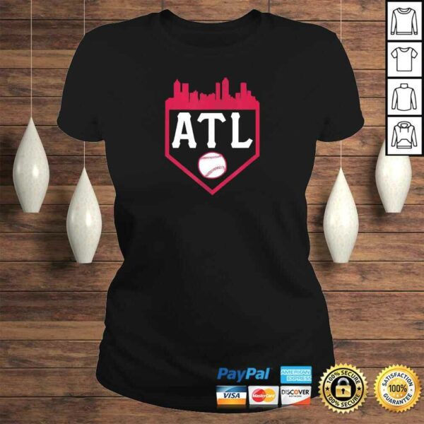 Atlanta Baseball ATL Vintage Home Plate Skyline Brave T-shirt