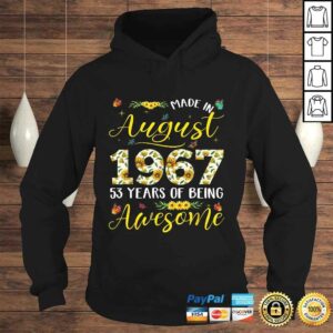 August 1967 53 Years Old 53rd Birthday Gift Cute Sunflowers TShirt 3 August 1967 53 Years Old 53rd Birthday Gift Cute Sunflowers TShirt 4
