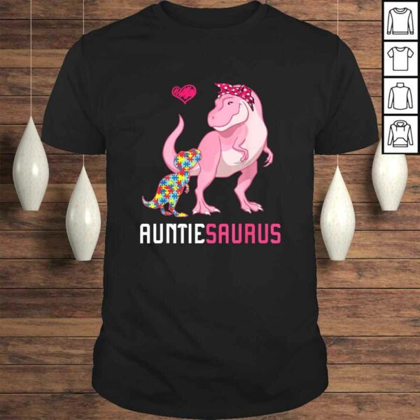 Auntiesaurus Autism Awareness Shirt Auntie Saurus Family G