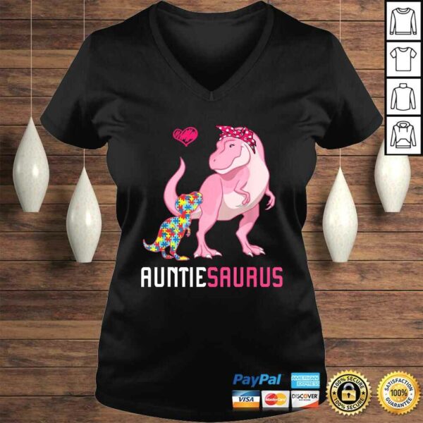 Auntiesaurus Autism Awareness Shirt Auntie Saurus Family G