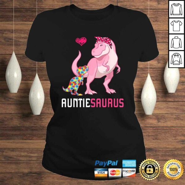 Auntiesaurus Autism Awareness Shirt Auntie Saurus Family G