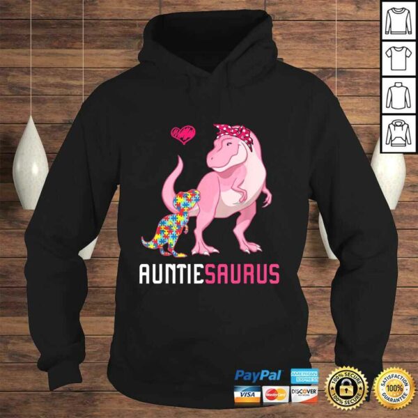 Auntiesaurus Autism Awareness Shirt Auntie Saurus Family G