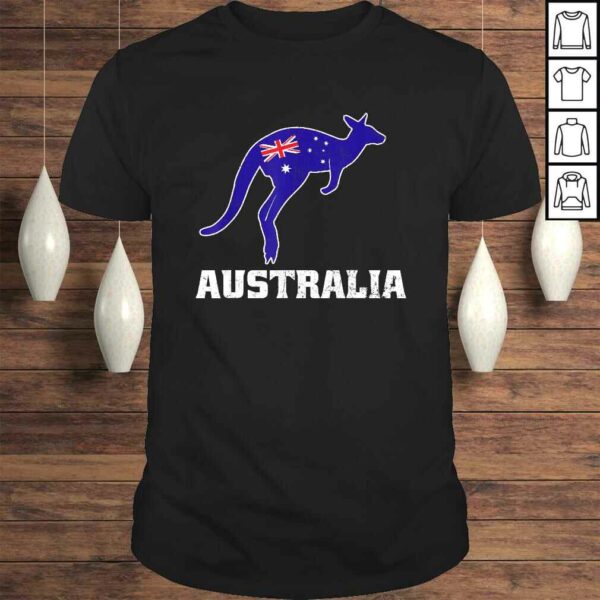 Australian Kangaroo Shirt Australia Flag Souvenir Gift Idea