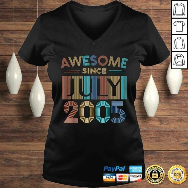 Awesome Since July 2005 15th Birthday 15 Year Old TShirt