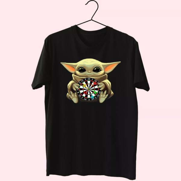 Baby Yoda Playing Darts Classic 90S T Shirt Style