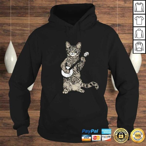 Banjo Cat – Funny Retro Style Bluegrass & Tabby Cat Lover TShirt