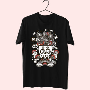 Barbell Skull Head Funny Graphic T Shirt Barbell Skull Head Funny Graphic T Shirt