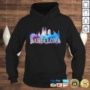 Barcelona Shirt - Skyline Watercolor Art Souvenir Gift 3 Barcelona Shirt Skyline Watercolor Art Souvenir Gift 4