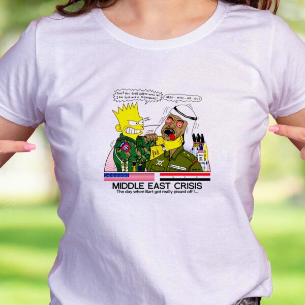 Bart Middle East Crisis Simpsons Casual T Shirt