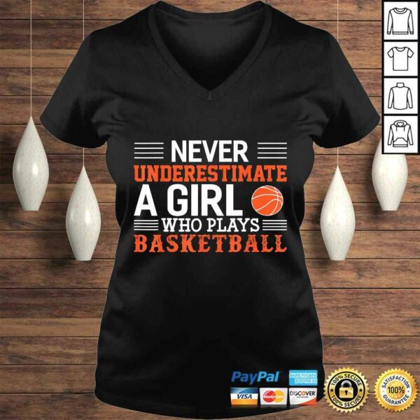 Basketball Never Underestimate A Girl Who Plays Basketball TShirt