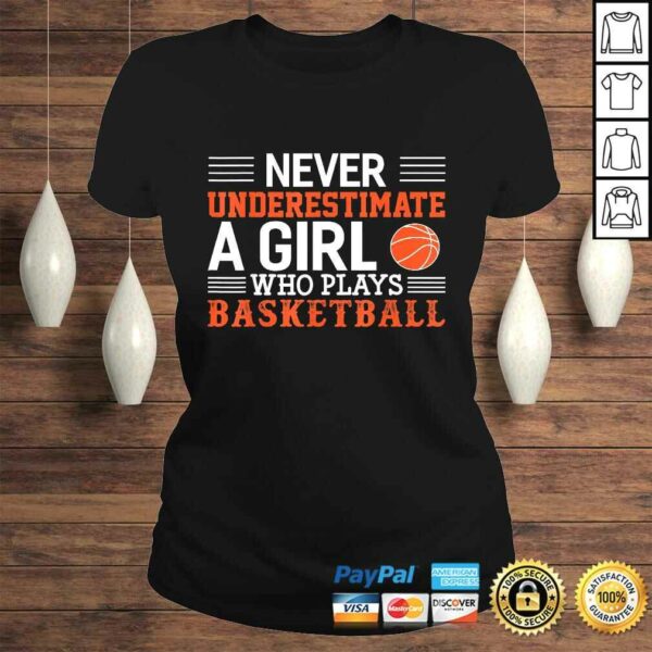 Basketball Never Underestimate A Girl Who Plays Basketball TShirt