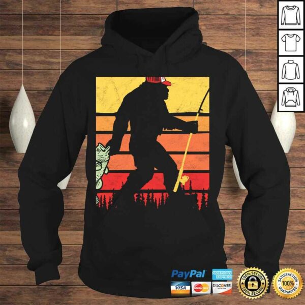 Bassquatch! Funny Bigfoot Fishing Outdoor Retro Hoodie