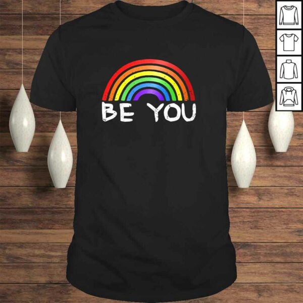 Be You Lgbt Rainbow Gay Pride Rainbow Flag Lesbian Pullover Hoodie