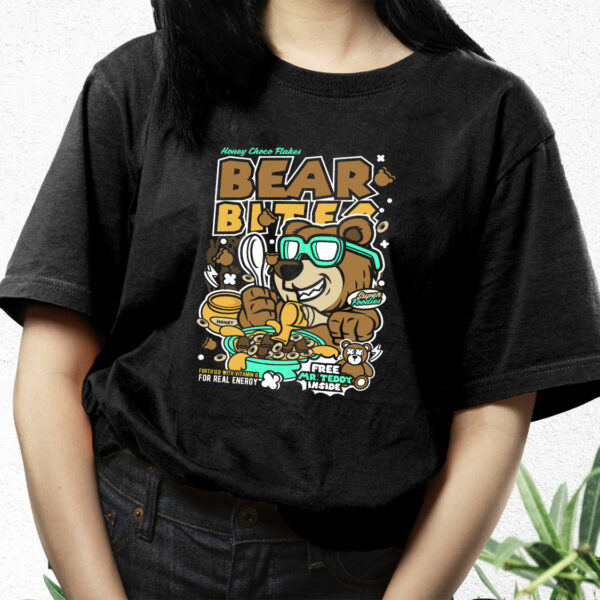 Bear Bites Funny Graphic T Shirt