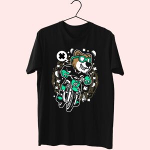 Bear Motocross Rider Funny Graphic T Shirt Bear Motocross Rider Funny Graphic T Shirt