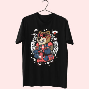 Bear Scooterist Funny Graphic T Shirt Bear Scooterist Funny Graphic T Shirt
