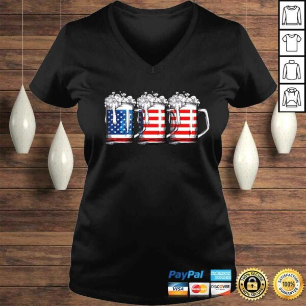 Beer American Flag Shirt 4th of July Men Women Merica USA