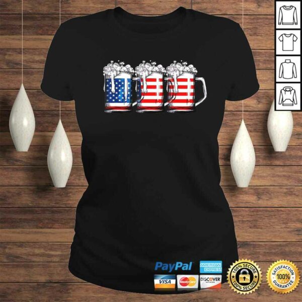 Beer American Flag Shirt 4th of July Men Women Merica USA