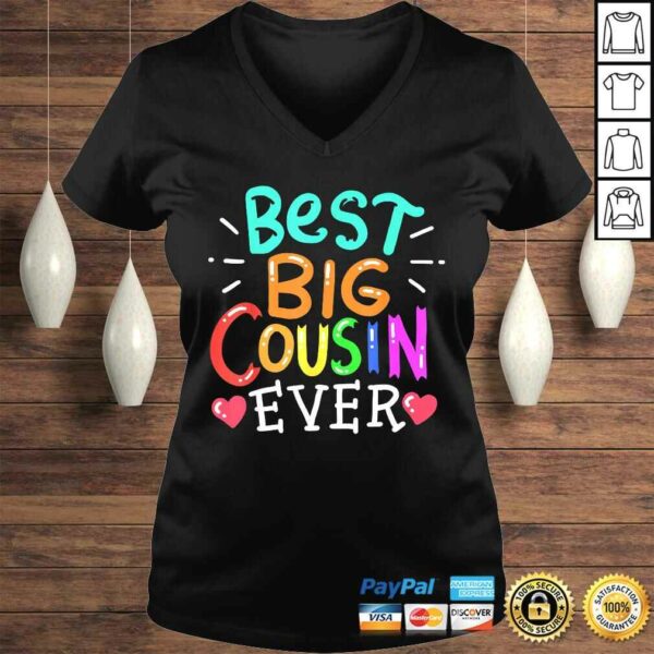 Best Big Cousin Shirt Family Cute V-Neck T-Shirt