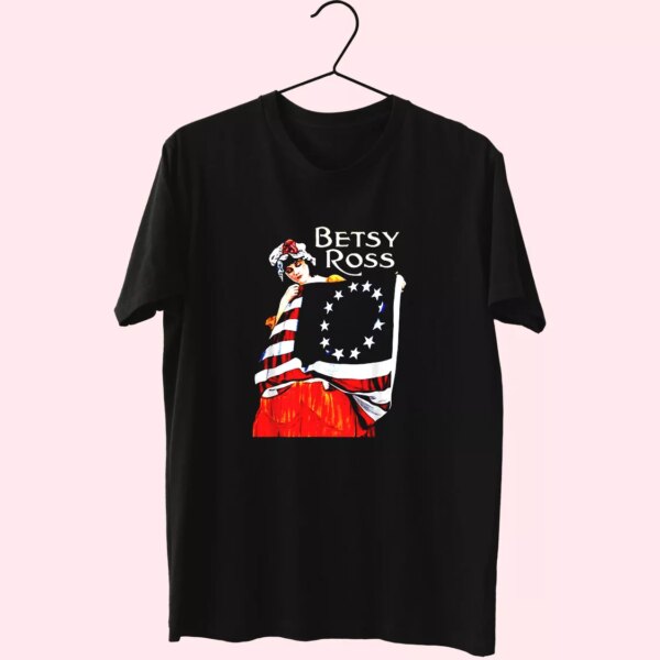 Betsy Ross American Flag 1776 Art Vetrerans Day T Shirt