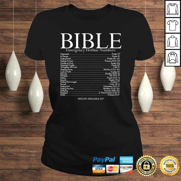 Bible Emergency Hotline Numbers Shirt, Bible Verse Gift TShirt