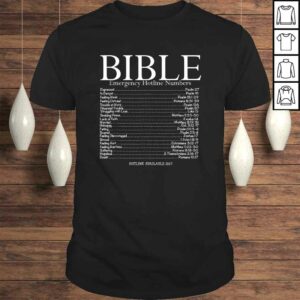 Bible Emergency Hotline Numbers Shirt, Bible Verse Shirt Bible Emergency Hotline Numbers Shirt, Bible Verse Shirt
