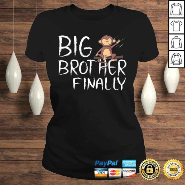 Big Brother Finally Monkey Graphic Shirt for Boys Gift TShirt