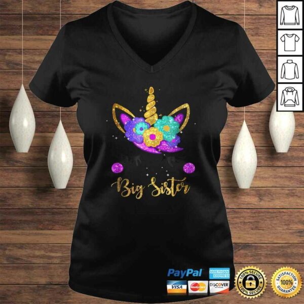 Big Sister Unicorn Birthday Girl Shirt Unicorn Gift Womens