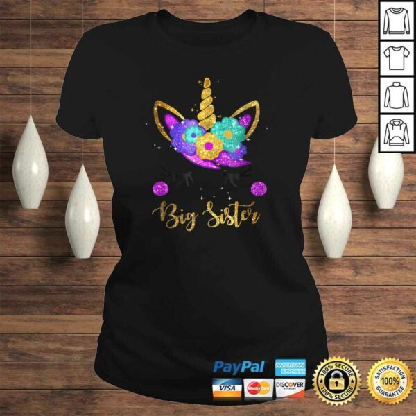 Big Sister Unicorn Birthday Girl Shirt Unicorn Gift Womens