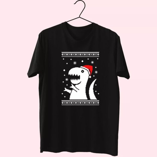 Big Trex Santa T Shirt Xmas Design