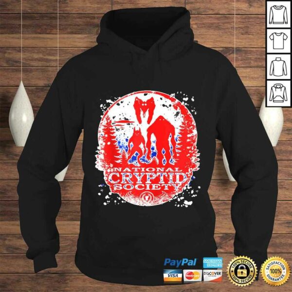 Bigfoot Dogman Mothman UFO National Cryptid Society Crest Zip Hoodie