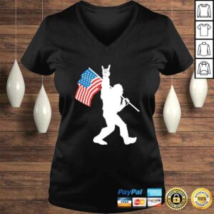 Bigfoot Rock and Roll USA Flag for Sasquatch Believers TShirt 2