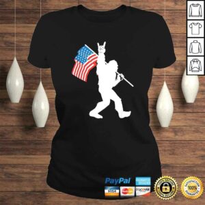 Bigfoot Rock and Roll USA Flag for Sasquatch Believers TShirt 3