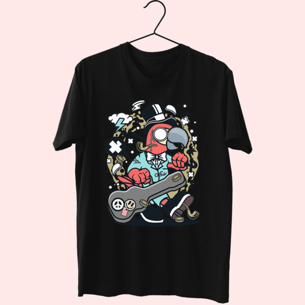 Bird Guitar Funny Graphic T Shirt