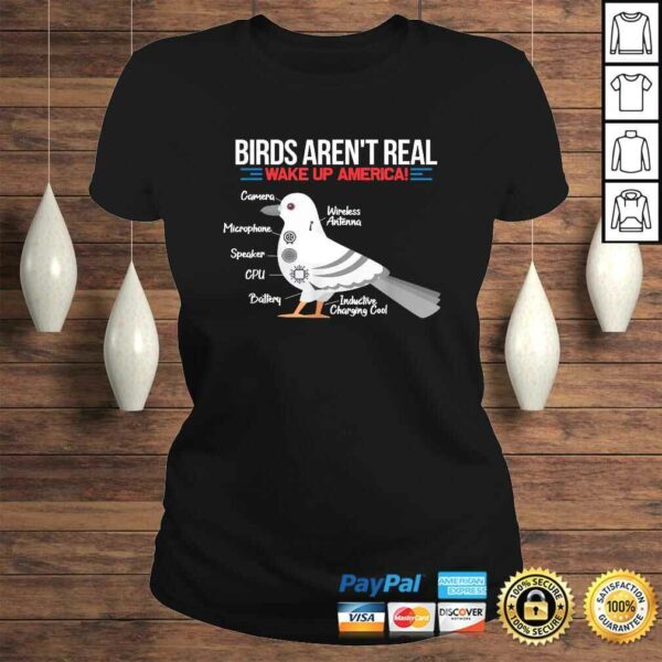 Birds Arent Real Funny Government Conspiracy Bird Watching Tee T-Shirt