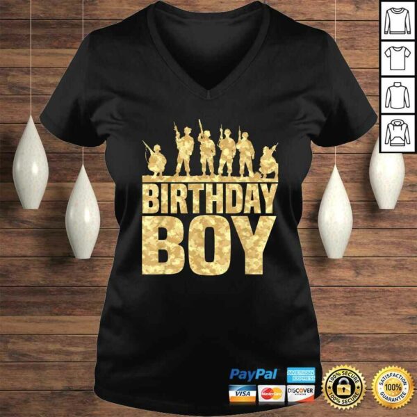 Birthday Boy Army Party Military Party Supplies Camo Gift TShirt