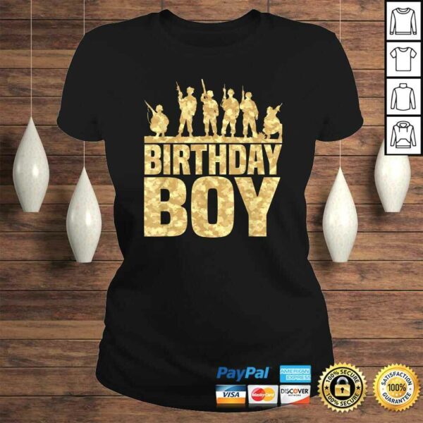 Birthday Boy Army Party Military Party Supplies Camo Gift TShirt