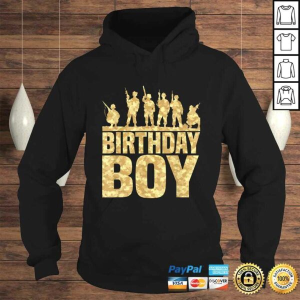 Birthday Boy Army Party Military Party Supplies Camo Gift TShirt