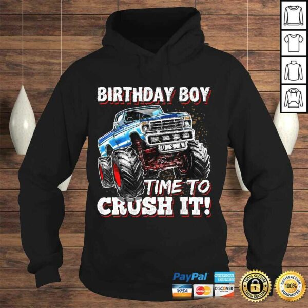 Birthday Boy Time to Crush It Monster Truck Birthday T-shirt