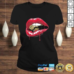 Biting the Bullet Red Lipstick Lips T-shirt 2 Biting the Bullet Red Lipstick Lips T shirt 3