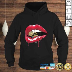 Biting the Bullet Red Lipstick Lips T-shirt 3 Biting the Bullet Red Lipstick Lips T shirt 4