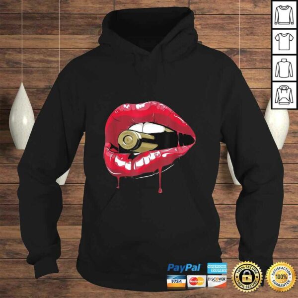 Biting the Bullet Red Lipstick Lips T-shirt