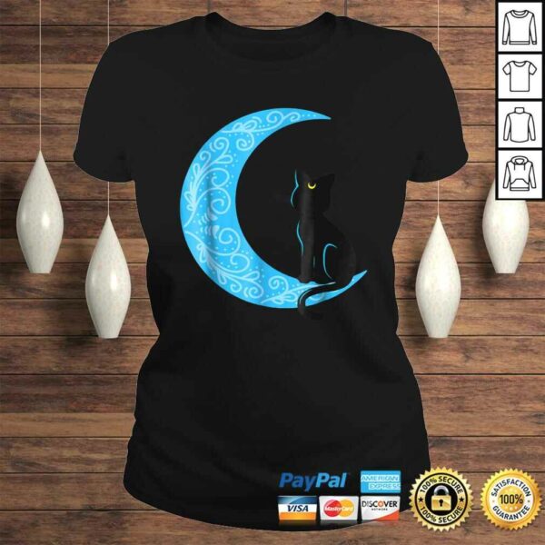 Black Cat Crescent Moon Sailor Mom V-Neck T-Shirt