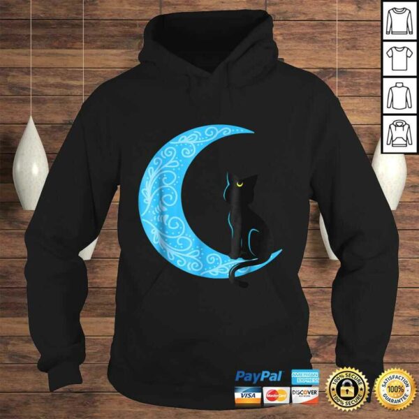 Black Cat Crescent Moon Sailor Mom V-Neck T-Shirt