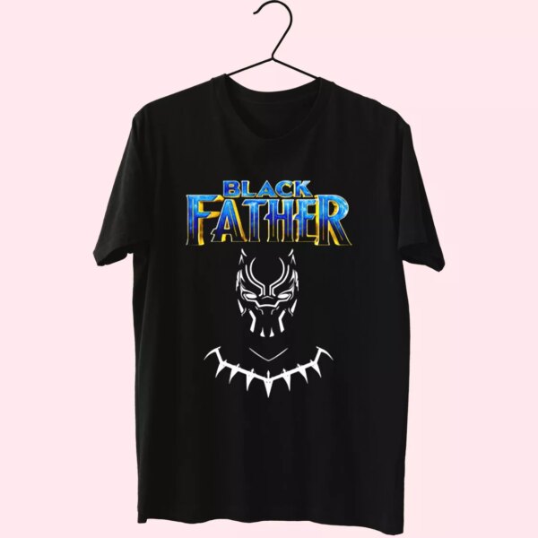 Black Father Marvel Fan T Shirt For Dad