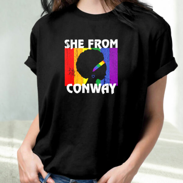 Black Girl She From Conway Arkansas 90S Trendy T Shirt