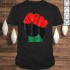 Black History Shirt Red Black and Green Pride Fist